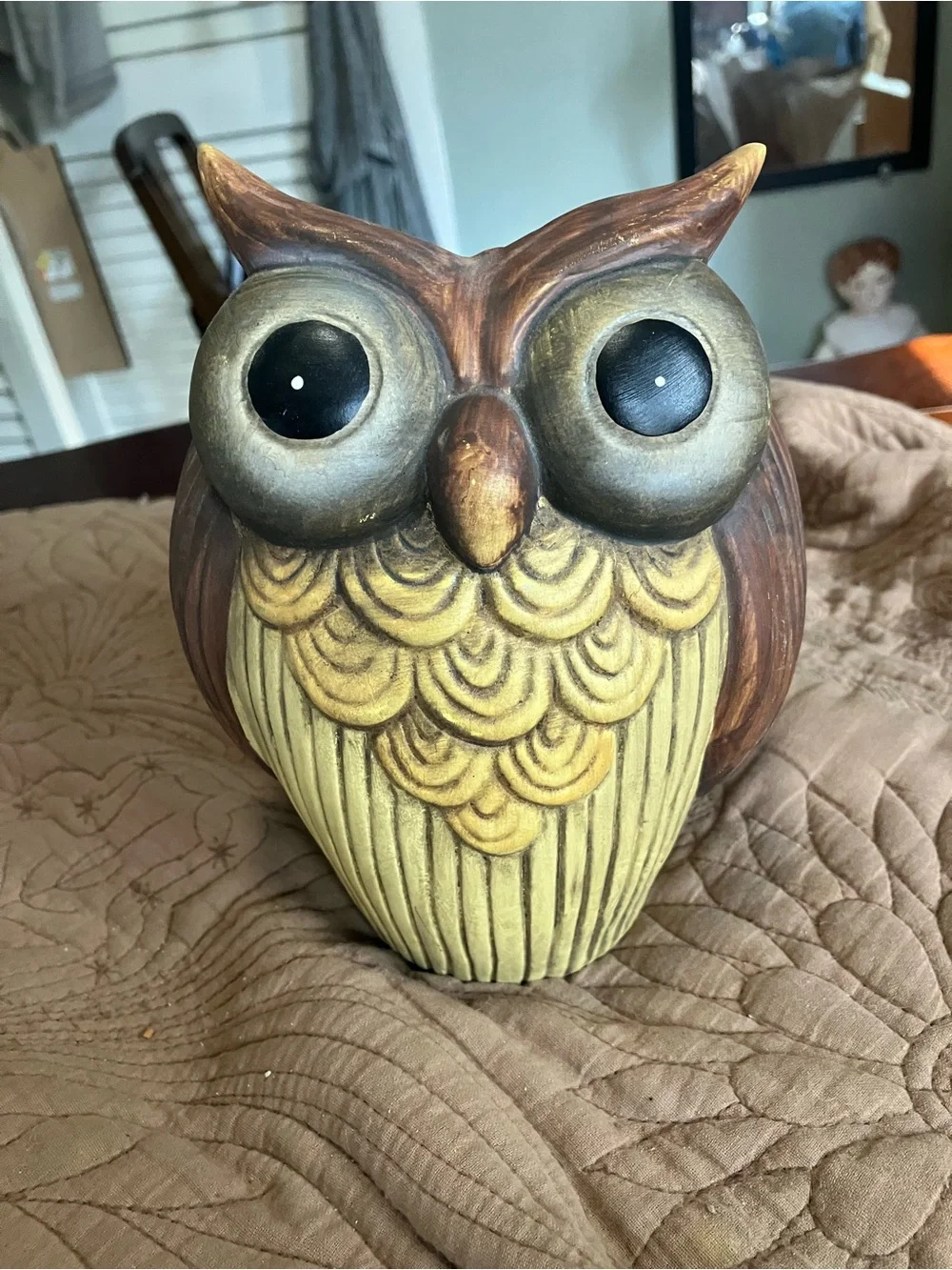Vintage Ceramic Owl Vase by Burton